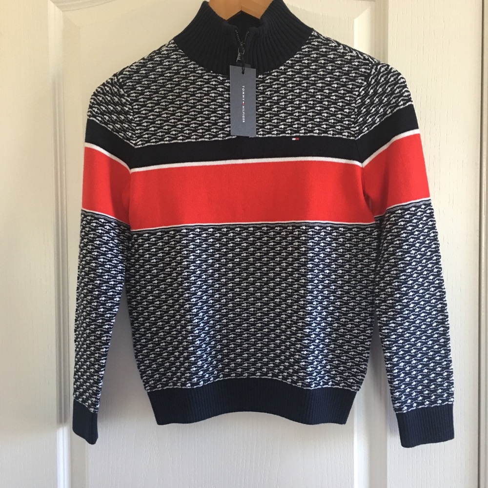 Tommy Hilfiger Half Zip Size 8 Kids Medium - Picture 1 of 6